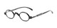 Angle of The Sterling in Black, Women's and Men's Round Reading Glasses