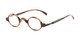 Angle of The Sterling in Light Tortoise/Grey, Women's and Men's Round Reading Glasses