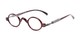 Angle of The Sterling in Red, Women's and Men's Round Reading Glasses
