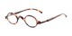 Angle of The Sterling in Tortoise/Bronze, Women's and Men's Round Reading Glasses