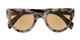 Folded of The Stevie Reading Sunglasses in Tan Tortoise with Amber