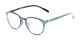 Angle of The Story Bifocal in Teal/Black, Women's Round Reading Glasses