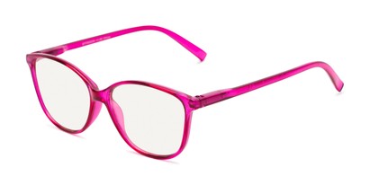 Angle of The Strawberry Computer Reader in Pink, Women's Cat Eye Reading Glasses
