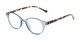 Angle of The Sundae in Matte Blue and Tortoise, Women's and Men's Round Reading Glasses