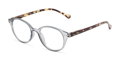 Angle of The Sundae in Matte Grey and Tortoise, Women's and Men's Round Reading Glasses