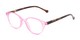 Angle of The Sundae in Matte Pink and Tortoise, Women's and Men's Round Reading Glasses