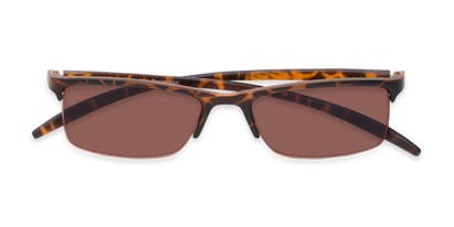 Folded of The Surf Reading Sunglasses in Tortoise with Amber