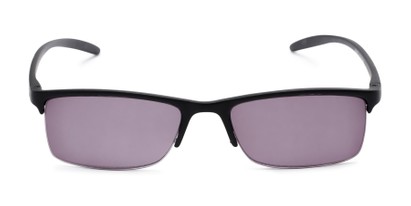 Front of The Surf Reading Sunglasses in Black/Silver with Smoke