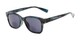 Angle of The Sutton Bifocal Reading Sunglasses in Dark Blue Tortoise with Smoke, Women's and Men's Retro Square Reading Sunglasses