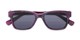 Folded of The Sutton Bifocal Reading Sunglasses in Dark Pink Tortoise with Smoke