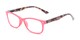 Angle of The Symphony in Pink/Tortoise, Women's and Men's Rectangle Reading Glasses