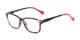 Angle of The Taft in Red Tortoise, Women's and Men's Rectangle Reading Glasses