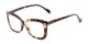 Angle of The Tatum in Brown Tortoise, Women's Cat Eye Reading Glasses