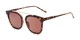 Angle of The Tenley Reading Sunglasses in Brown Tortoise with Amber, Women's Square Reading Sunglasses