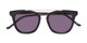 Folded of The Tenley Reading Sunglasses in Black with Smoke