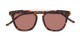 Folded of The Tenley Reading Sunglasses in Brown Tortoise with Amber