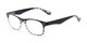 Angle of The Tilly in Black Tortoise, Women's and Men's Retro Square Reading Glasses