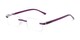 Angle of The Tipton in Purple, Women's and Men's Rectangle Reading Glasses