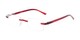 Angle of The Tipton in Maroon, Women's and Men's Rectangle Reading Glasses