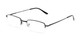 Angle of The Topeka in Black, Women's and Men's Rectangle Reading Glasses