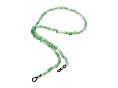 Angle of Trendy Plastic Reading Glasses Chain in Green Tortoise, Women's and Men's  