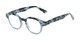 Angle of The Tweed in Blue Tortoise Fade, Women's and Men's Round Reading Glasses