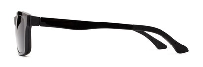 Side of The Twist Polarized Magnetic Reading Sunglasses in Glossy Black
