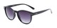 Angle of The Vale Bifocal Reading Sunglasses in Glossy Black with Smoke, Women's and Men's Round Reading Glasses