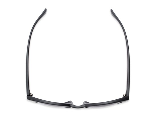 Overhead of The Vale Bifocal Reading Sunglasses in Matte Black with Smoke