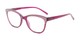 Angle of The Valerie in Magenta Pink, Women's Cat Eye Reading Glasses