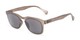 Angle of The Vinton Reading Sunglasses in Grey with Smoke, Women's and Men's Retro Square Reading Sunglasses