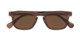 Folded of The Vinton Reading Sunglasses in Brown with Amber