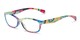 Angle of The Vivienne in Pink Floral Multi, Women's Cat Eye Reading Glasses