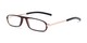 Angle of The Weston in Brown/Gold, Women's and Men's Oval Reading Glasses