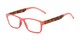 Angle of The Wheat in Red/Tortoise, Women's Rectangle Reading Glasses