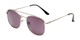 Angle of The Whitford Reading Sunglasses in Silver with Smoke, Men's Aviator Reading Sunglasses