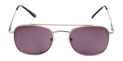 Front of The Whitford Reading Sunglasses in Silver with Smoke