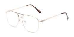 Angle of The Whitman Bifocal in Gold, Women's and Men's Aviator Reading Glasses