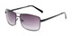 Angle of The Wilde Bifocal Reading Sunglasses in Black with Smoke, Women's and Men's Aviator Reading Sunglasses