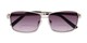 Folded of The Wilde Bifocal Reading Sunglasses in Silver with Smoke