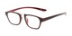 Angle of The Wilder Hanging Reader in Black/Burgundy Red with Gold, Women's and Men's Retro Square Reading Glasses