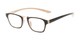 Angle of The Wilder Hanging Reader in Black/Tan with Gold, Women's and Men's Retro Square Reading Glasses