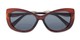 Folded of The Wink Bifocal Reading Sunglasses in Brown with Smoke