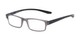 Angle of The Winnie Hanging Reader in Grey/Black, Women's and Men's Rectangle Reading Glasses
