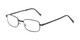 Angle of The Wolfe Folding Reader in Black, Women's and Men's Rectangle Reading Glasses