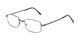 Angle of The Wolfe Folding Reader in Grey, Women's and Men's Rectangle Reading Glasses