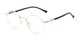 Angle of The Woodrow in Gold/Brown, Women's and Men's Round Reading Glasses