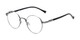 Angle of The Woodrow in Grey/Black, Women's and Men's Round Reading Glasses
