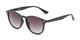 Angle of The Zane Reading Sunglasses in Black with Smoke, Women's and Men's Round Reading Sunglasses