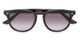 Folded of The Zane Reading Sunglasses in Black with Smoke